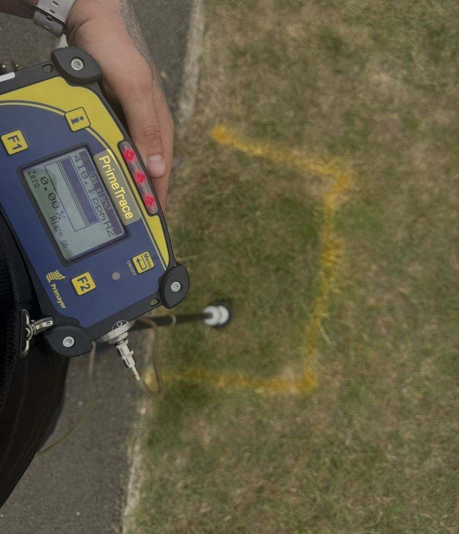 HUBB Group engineer conducting non-destructive leak detection in Ascot